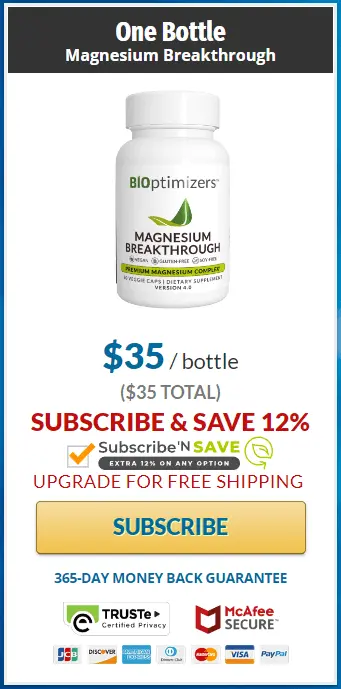 Magnesium Breakthrough 1 bottle order